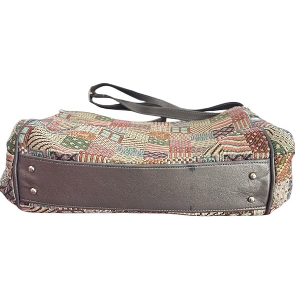 SAS Multi-Color Patchwork Zipper T Purse In Metallic Pewter - Picture 3 of 8